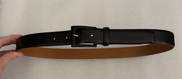 Ralph Lauren Collection Black Smooth Leather Belt Italy M main image 6